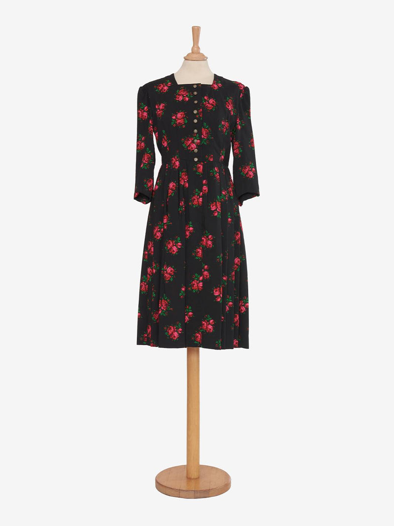 Vintage floral cotton dress U1300108 . Vintage 