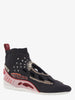 Valentino black stretch fabric perforated sock sneakers CVM22.81.6  Valentino 