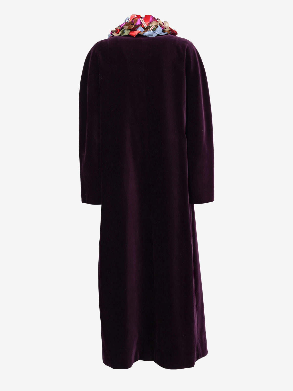 Moschino Open-Front Purple Coat with Twisted Neckline Detail W27526.172  Moschino 
