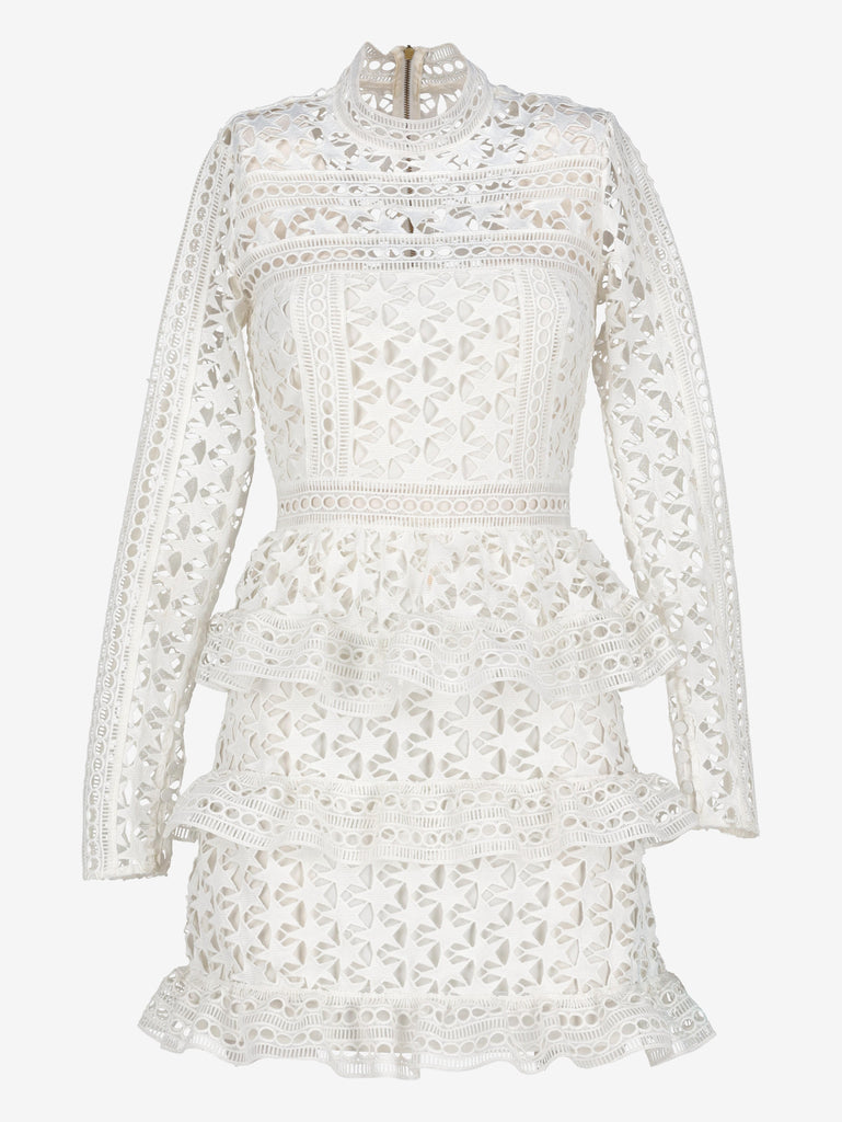 Self-Portrait Long Sleeve Stars Lace Dress WCV26.1.3  Self portrait 