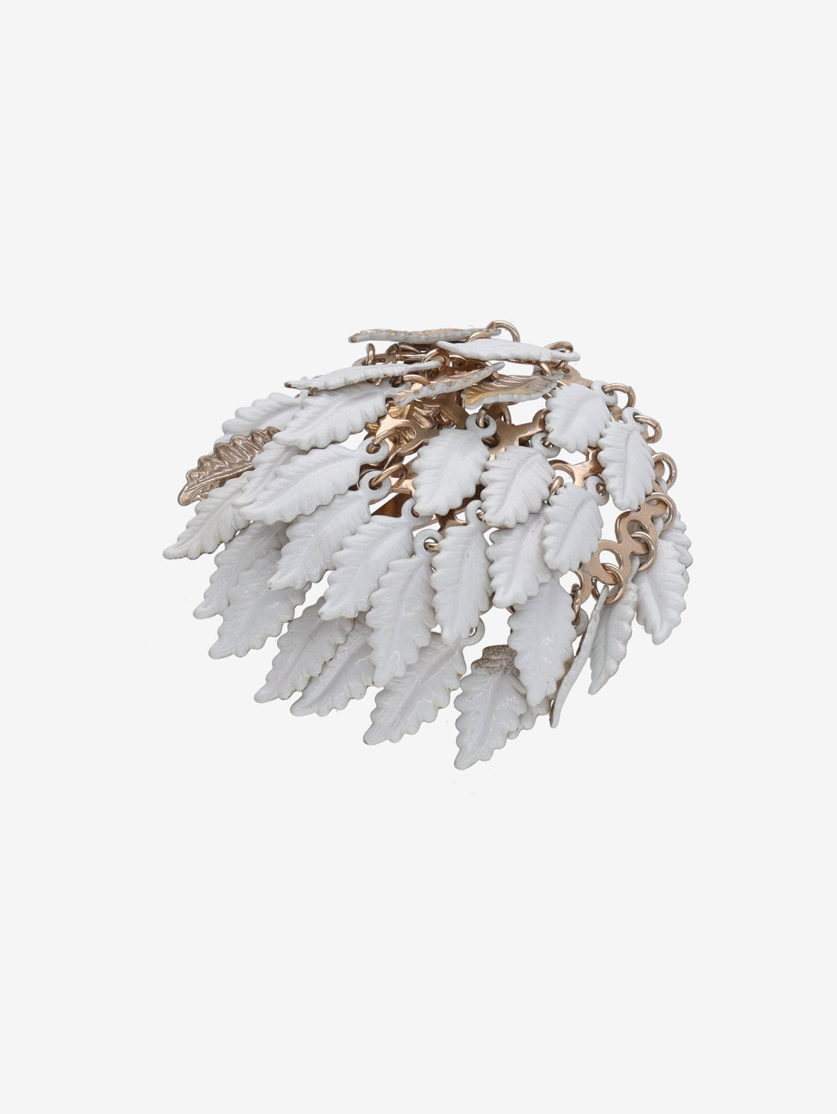 Vintage Round Earrings with Layered Leaf Design W13426.24  Vintage 