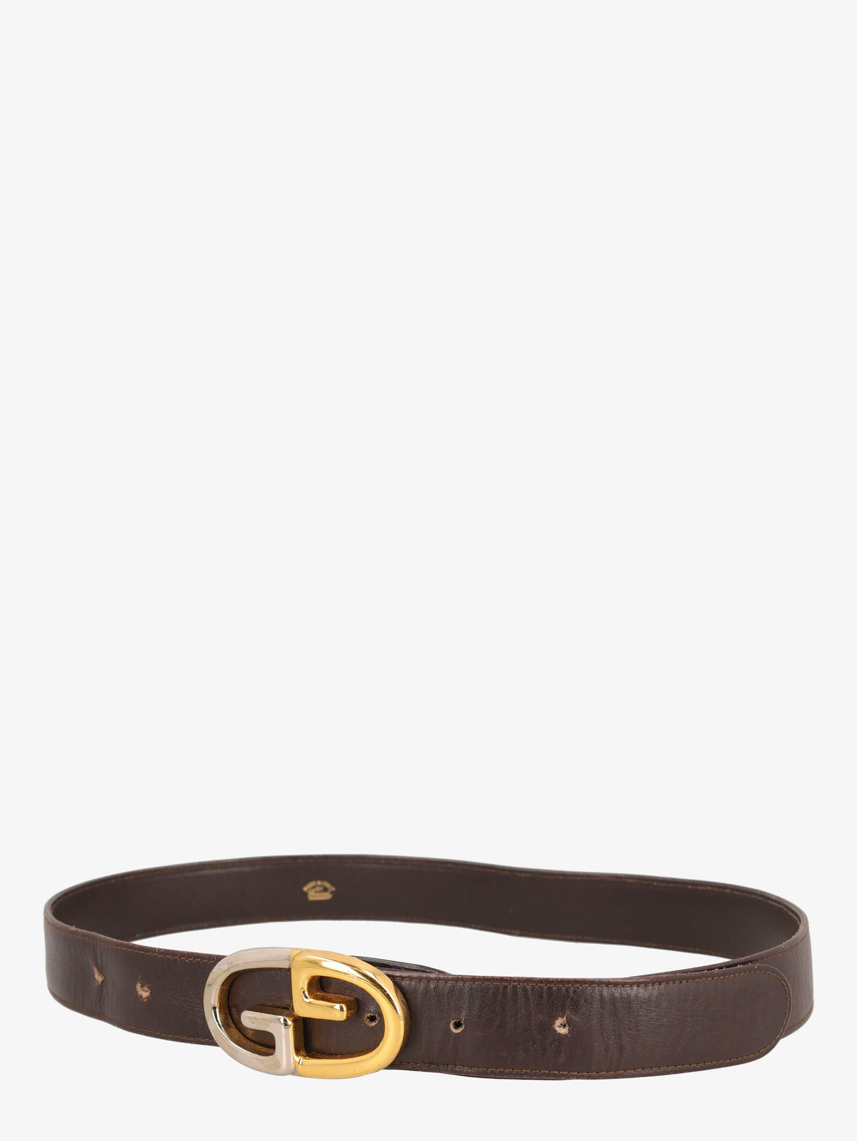 Cintura con fibbia bicolore Gucci