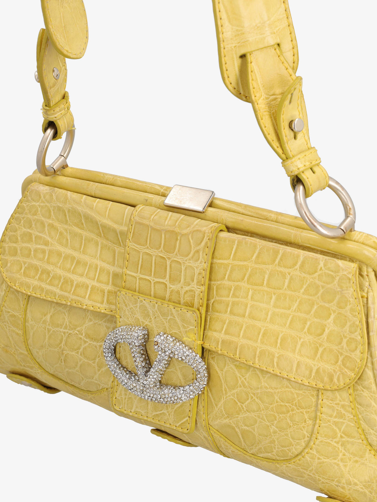 Valentino Shoulder Bag In Yellow Cocco