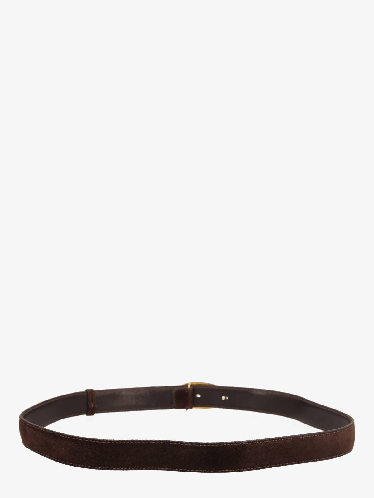 Gucci Chocolate Suede Thin Belt