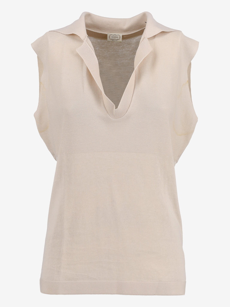 Agnona Beige Knitted Top WCV241010375  Agnona 