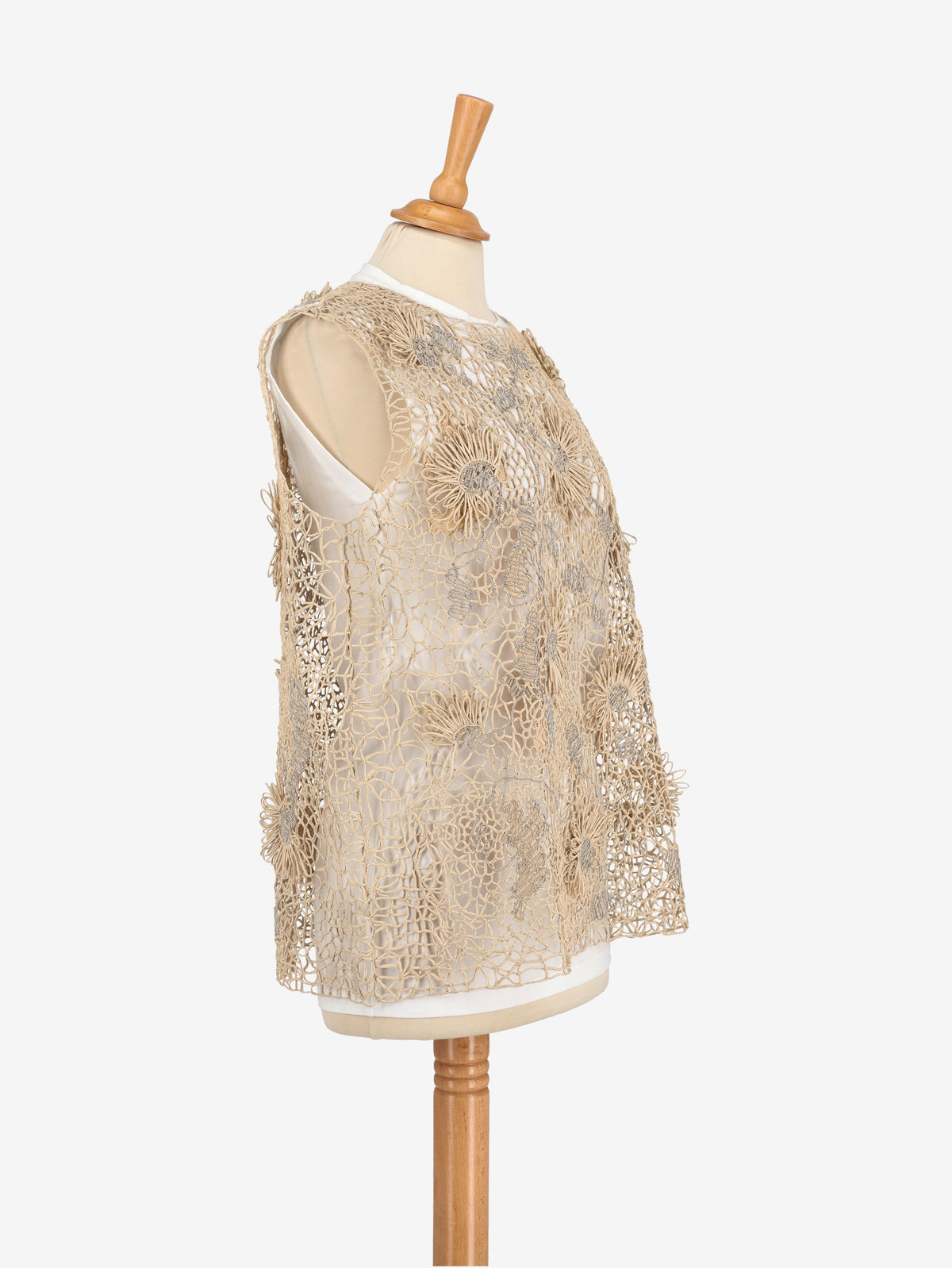 Brunello Cucinelli Woven Flowers Top