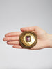 1980s brass Chanel buckle with purple stone B0045  Chanel 