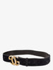 Gucci Black Suede Buckle Belt