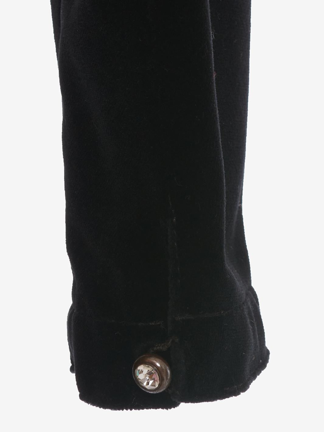 Abito Gianni Versace in velluto nero con colletto in raso