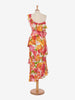 André Laug One-Shoulder Floral Dress