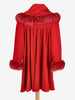 Vintage Red Coat With Fur W2511.115.09  Vintage 
