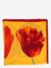 Vintage Tulip Print Silk Square Scarf W27526.82  Vintage 