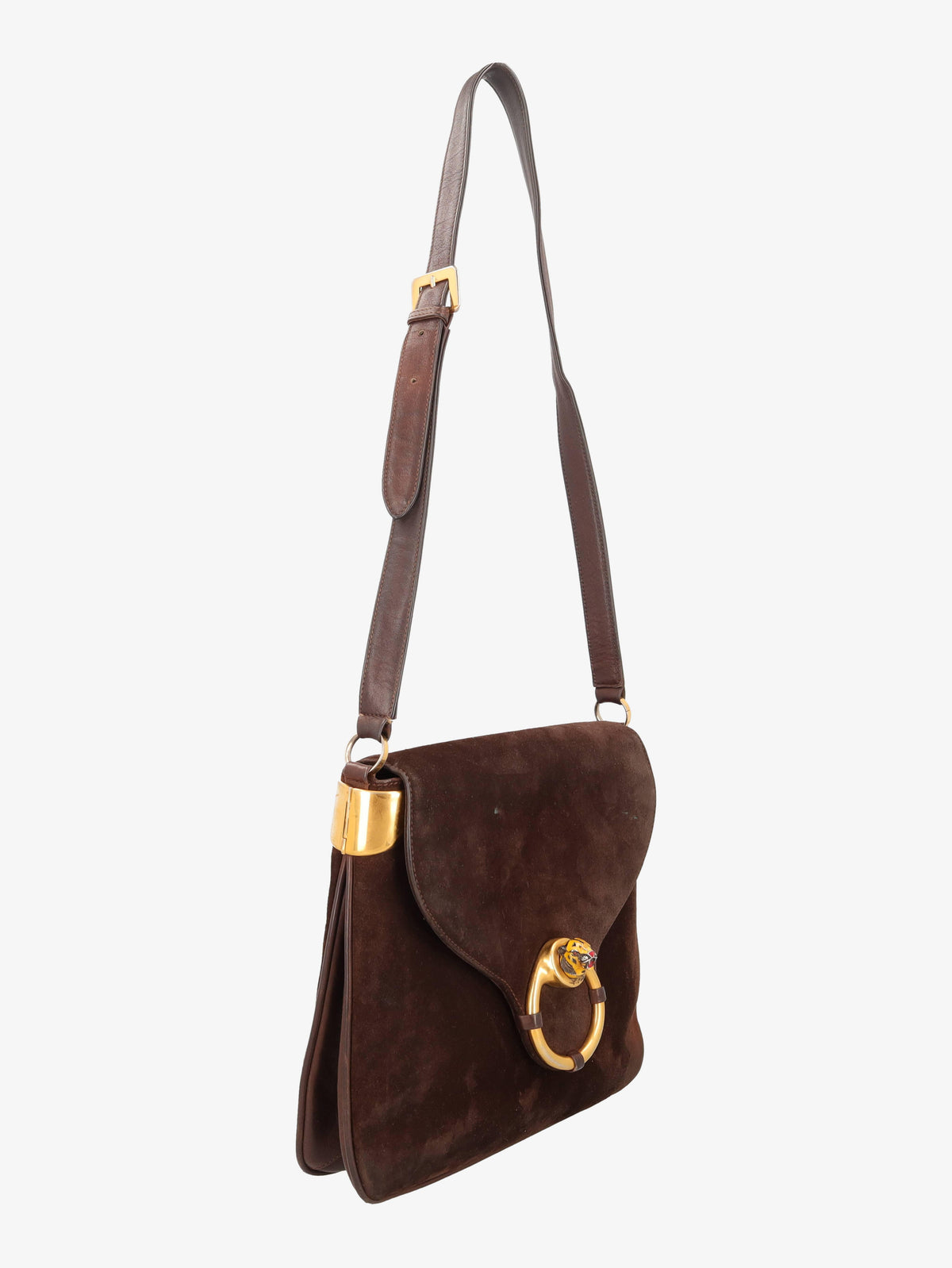 Gucci Vintage Tiger Buckle Shoulder Bag
