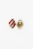 Vintage 70s Rhomboid Clip-on Earrings W2202222  Vintage 