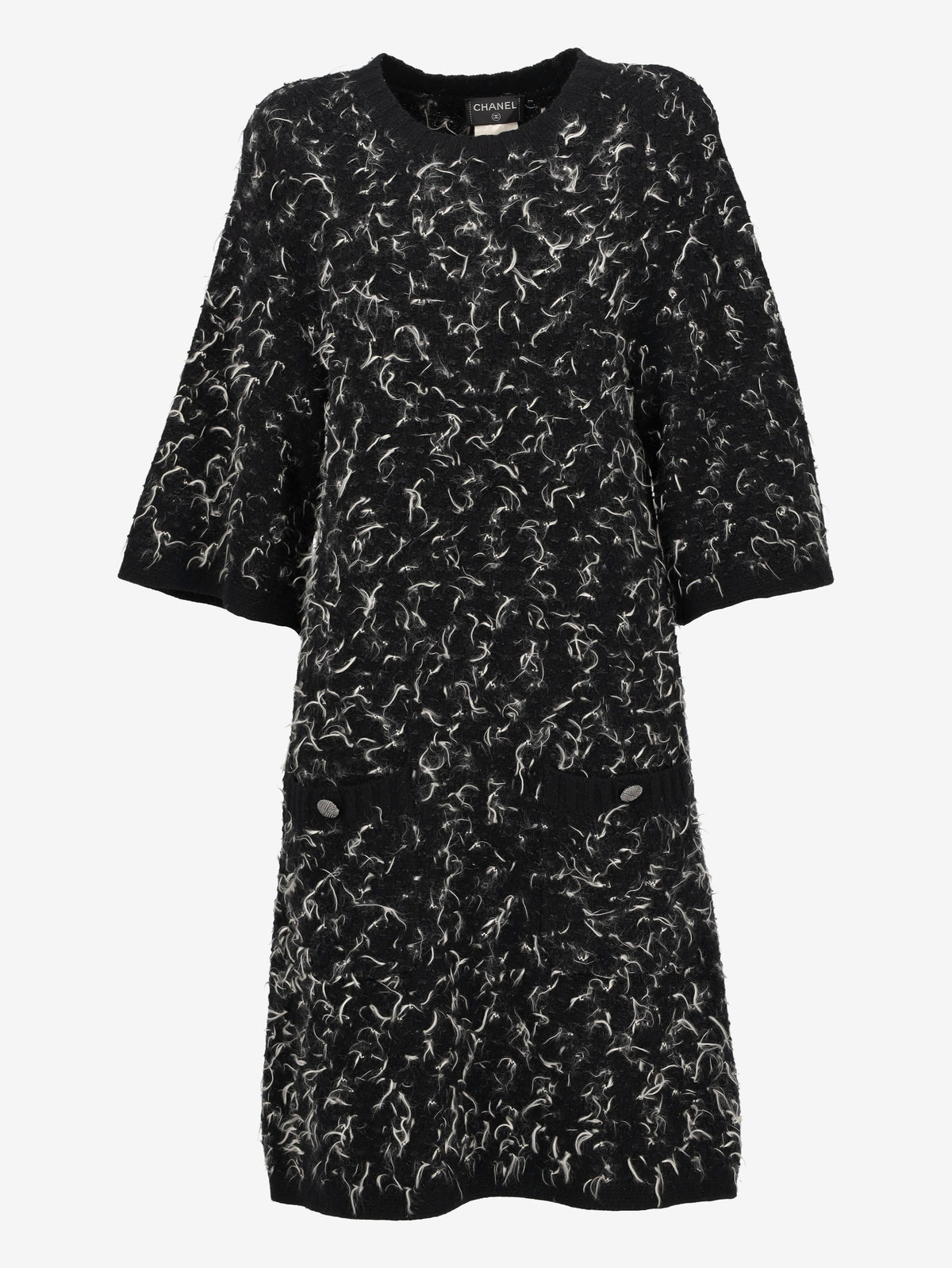 Chanel Black and White Wool Cashmere Knit Dress CVB24.61.2  Chanel 