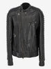 Vintage Black Studs Biker Jacket WCV250885  Vintage 