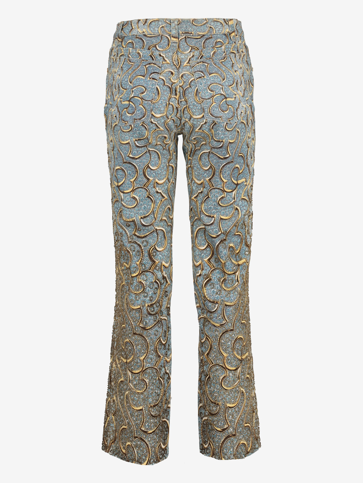 Roberto Cavalli Straight-Leg Jeans with Beaded Embroidery W7426.59  Roberto Cavalli 