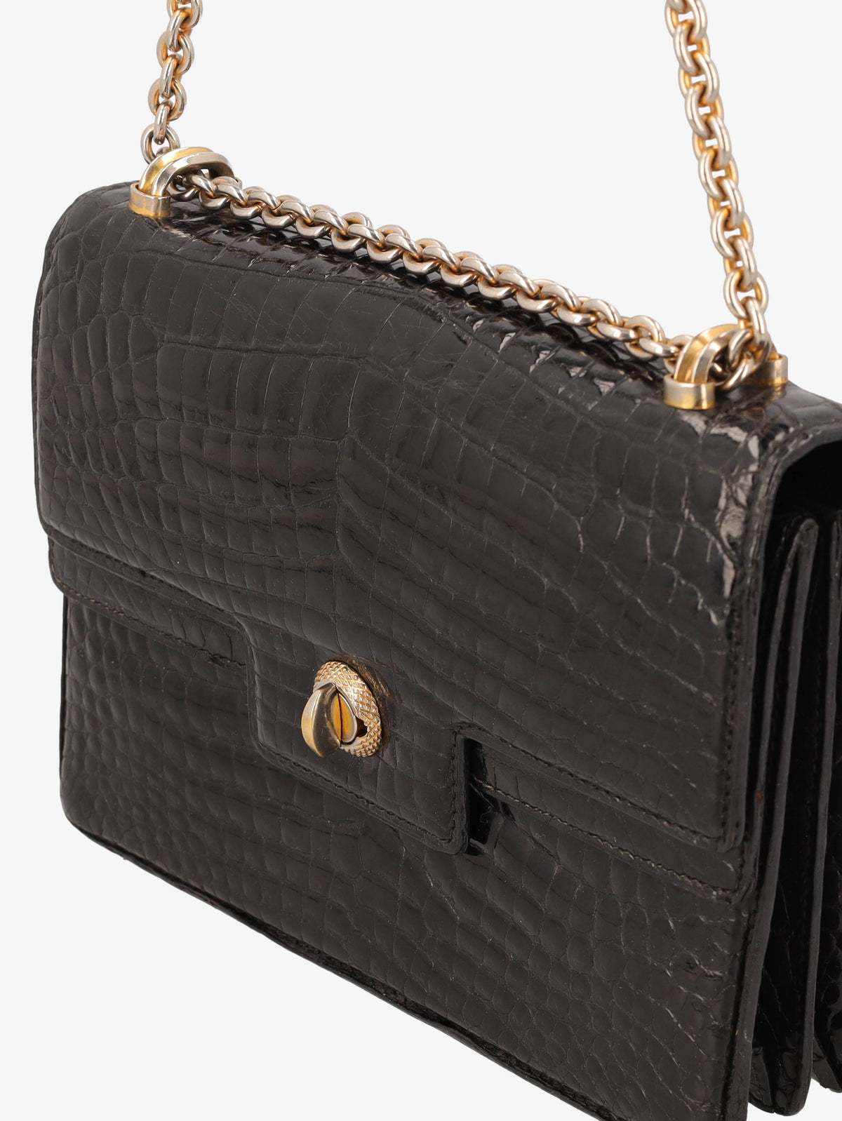 Borsa Gucci con catena in cocco nero