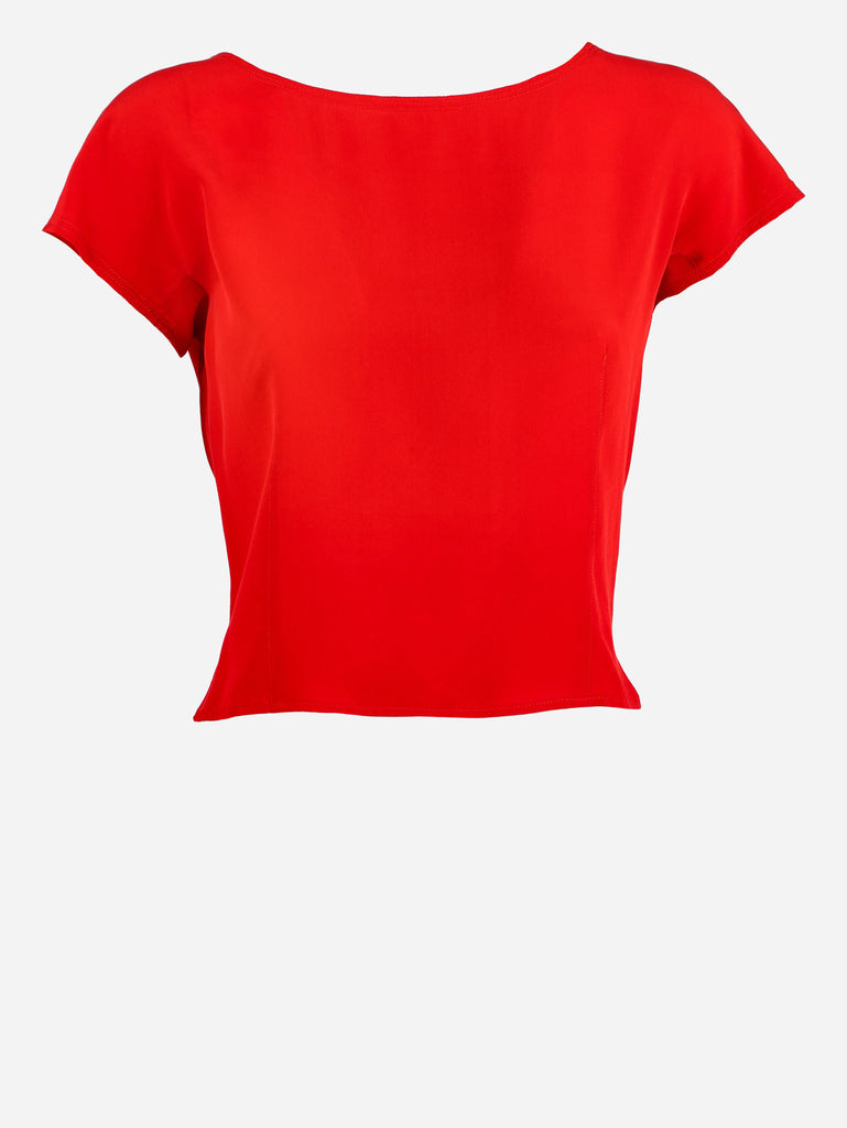Genny Red Silk Top WCV24AP1  Genny 