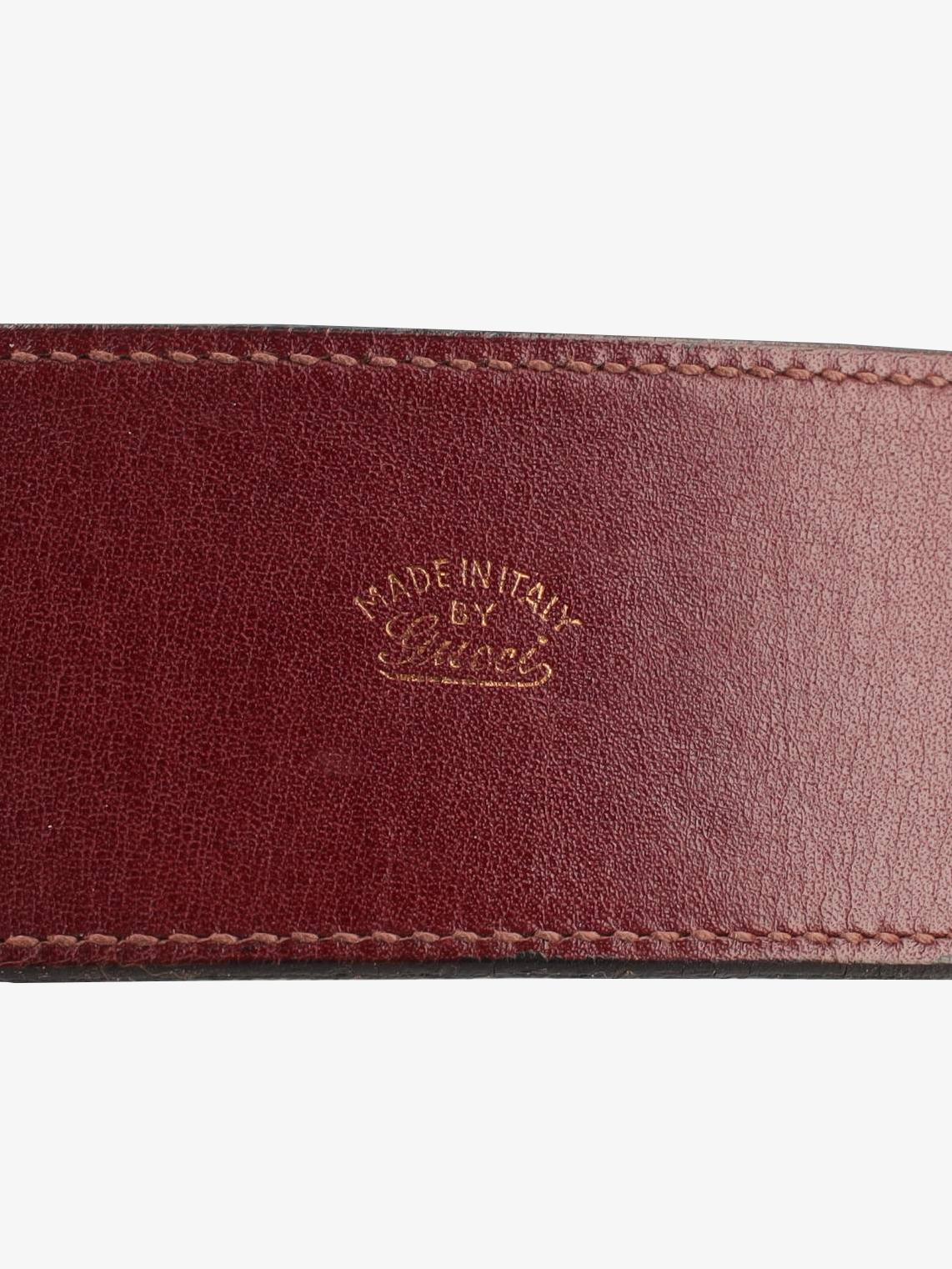 Gucci Burgundy Buckle Belt