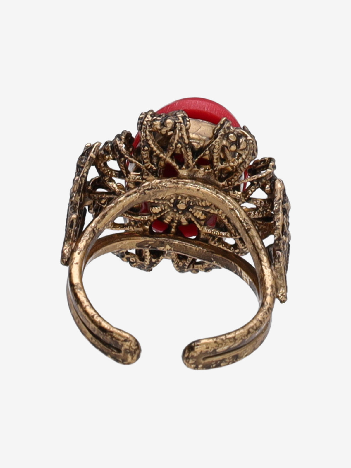 Vintage Ring with Red Rhinestone W2202076  Vintage 