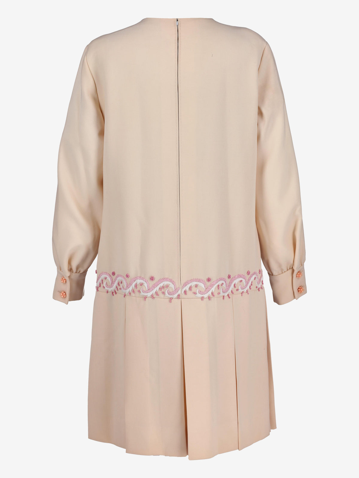 Vintage 1960s/1970s Cream Embroidered Dress Z101223  Vintage 