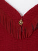 Abito smanicato Y2K Chanel in lana rossa
