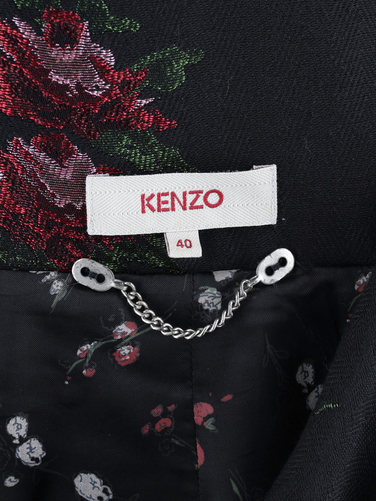 Kenzo Floral Wool-Blend Coat with Voluminous Collar W27526.29  Kenzo 