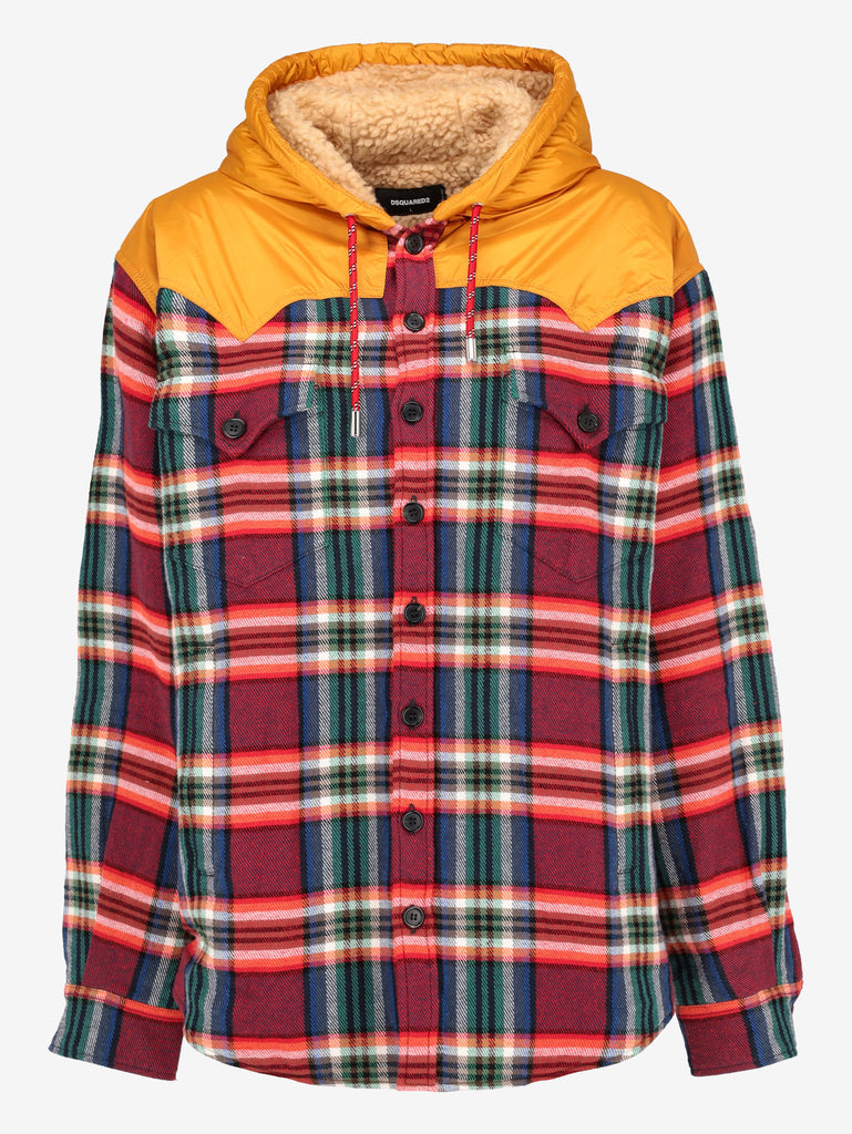 Dsquared2 Canadian Checked Overshirt with Teddy Lining CVM26.23.22  Dsquared² 