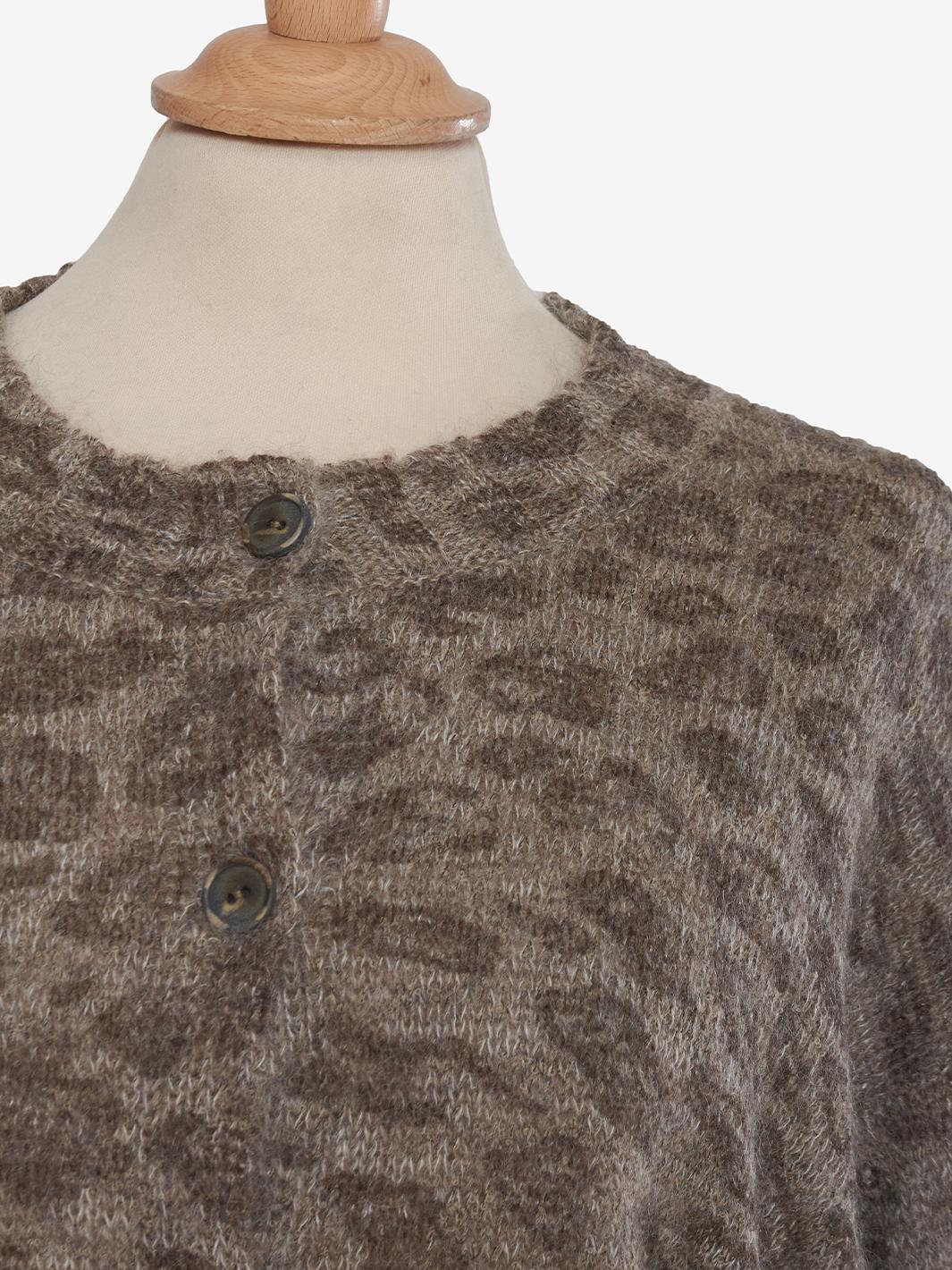 Krizia Cardigan corto con stampa leopardata