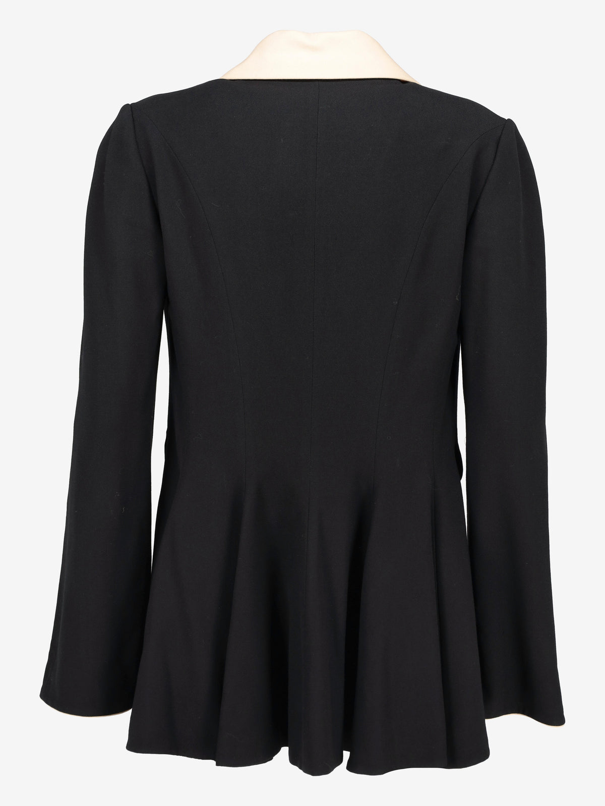 Chloé Cropped Black Tailcoat Jacket with Cream Contrast Collar W27526.26  Chloé 