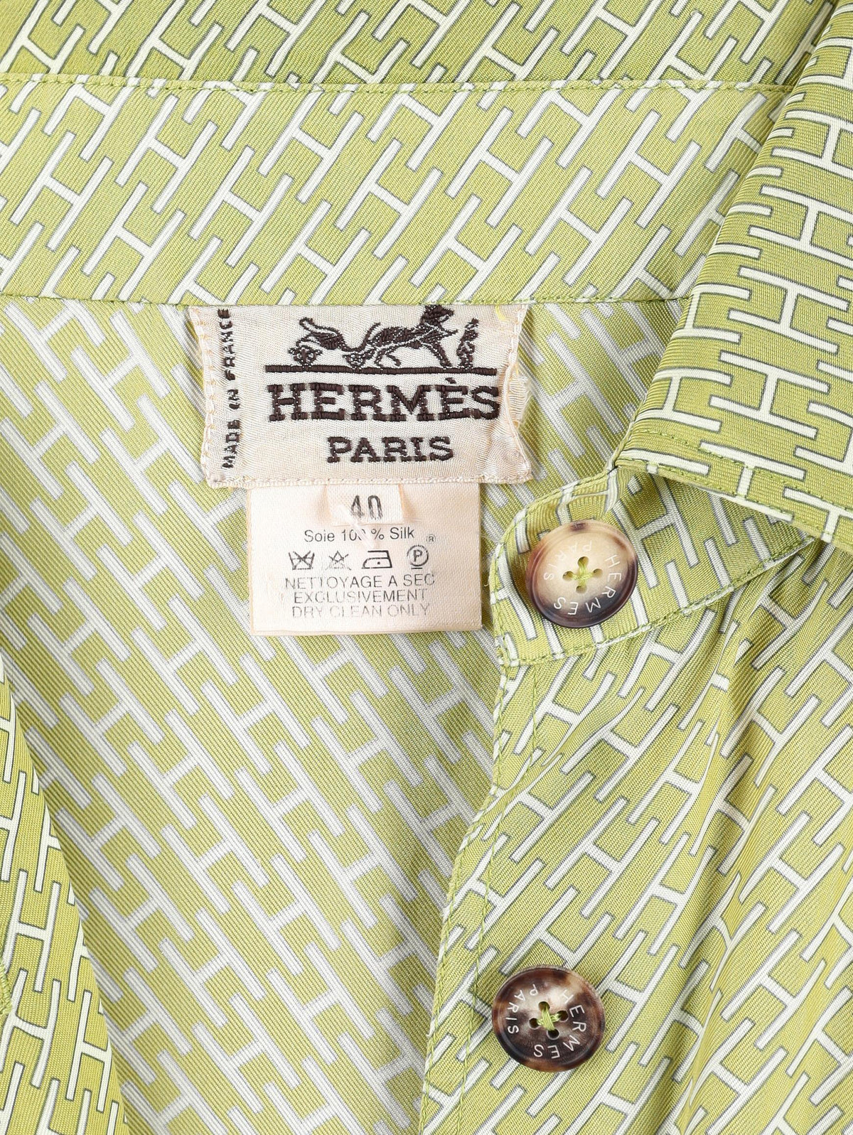Hermès Sleeveless Shirt Dress in Silk W7426.32  Hermès 