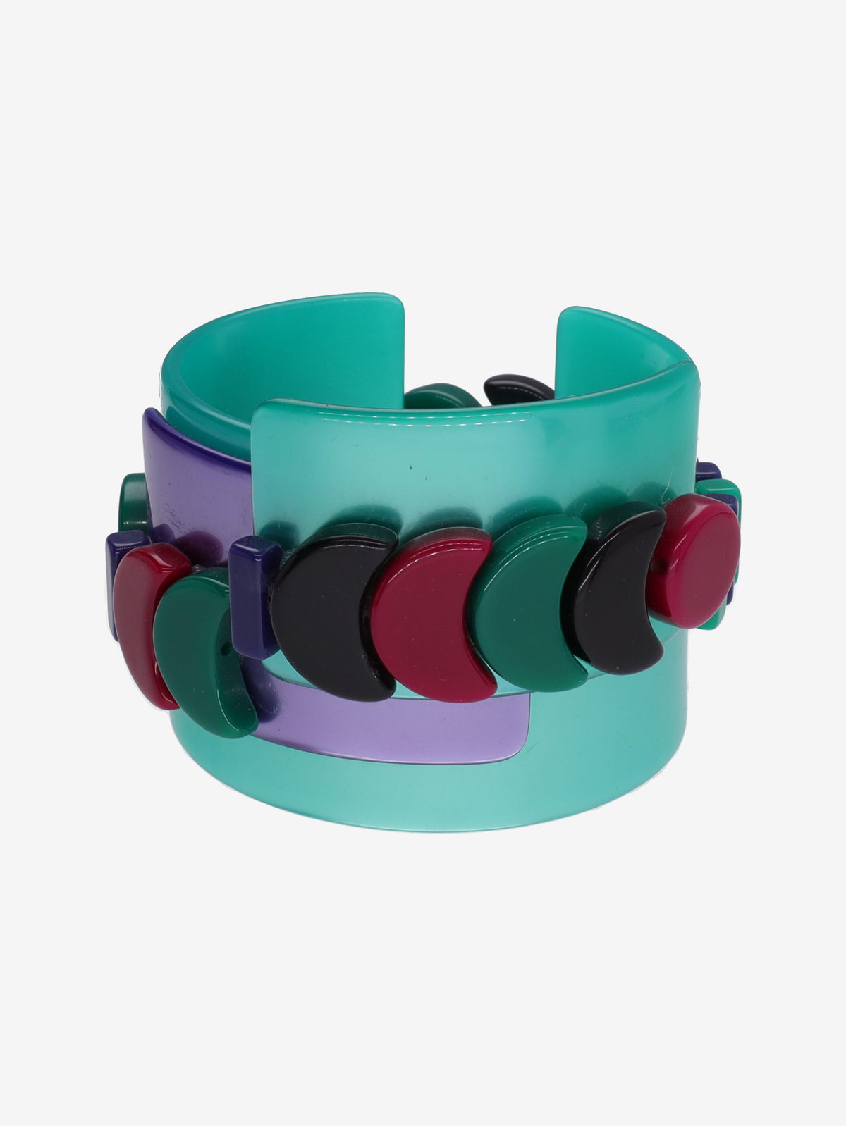 Vintage Multicolor Geometric Plastic Bangle W27526.116  Vintage 