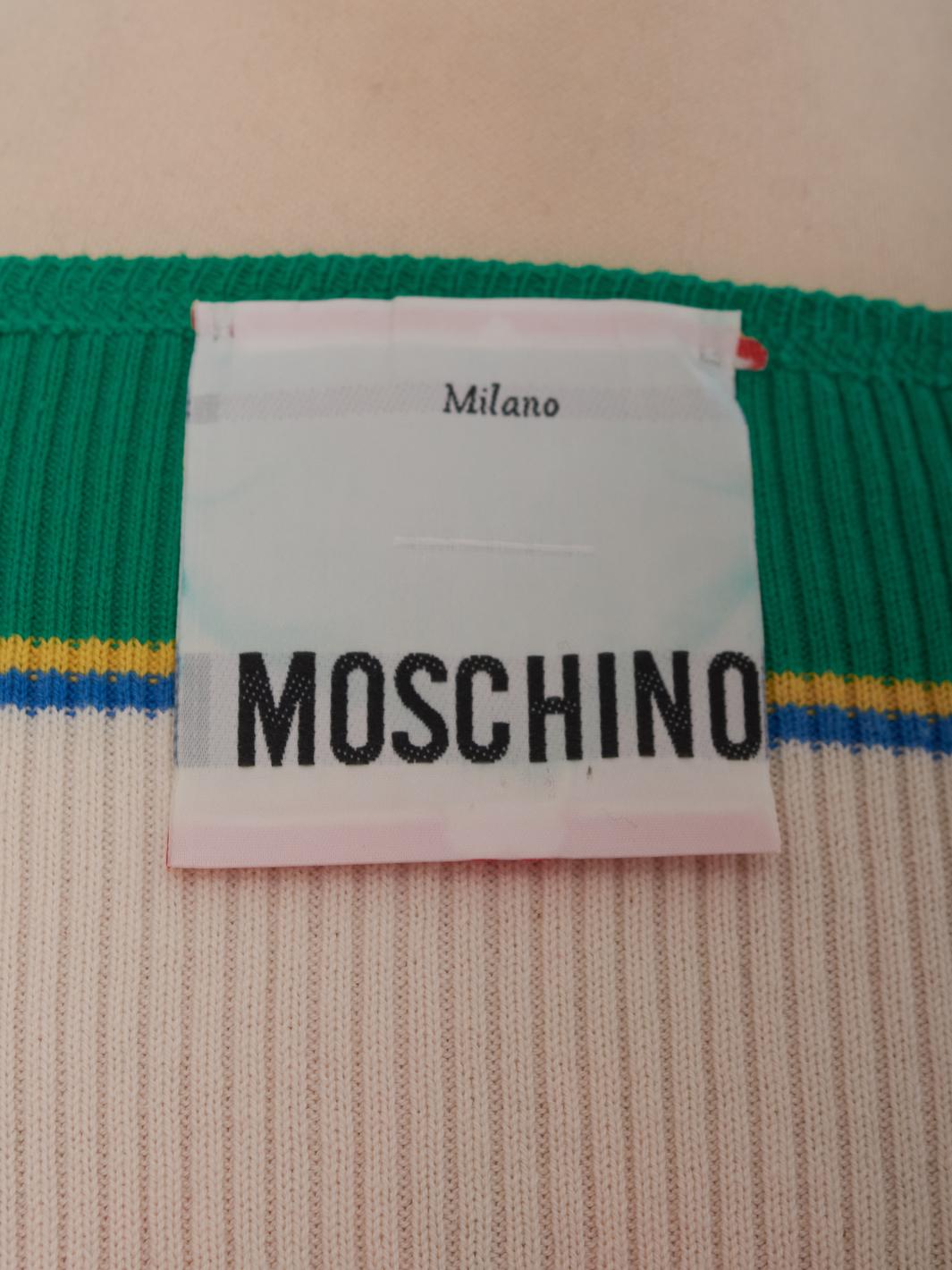 Abito lungo Moschino in maglia multicolor