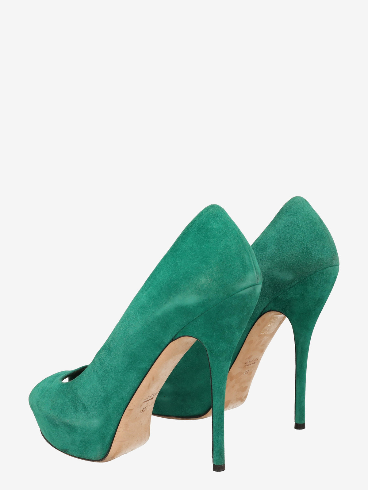 Gucci Green Suede Open-toe WCV041224.119  Gucci 