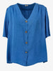 Vintage Blue Flowered Shirt WCV041224.38  Vintage 