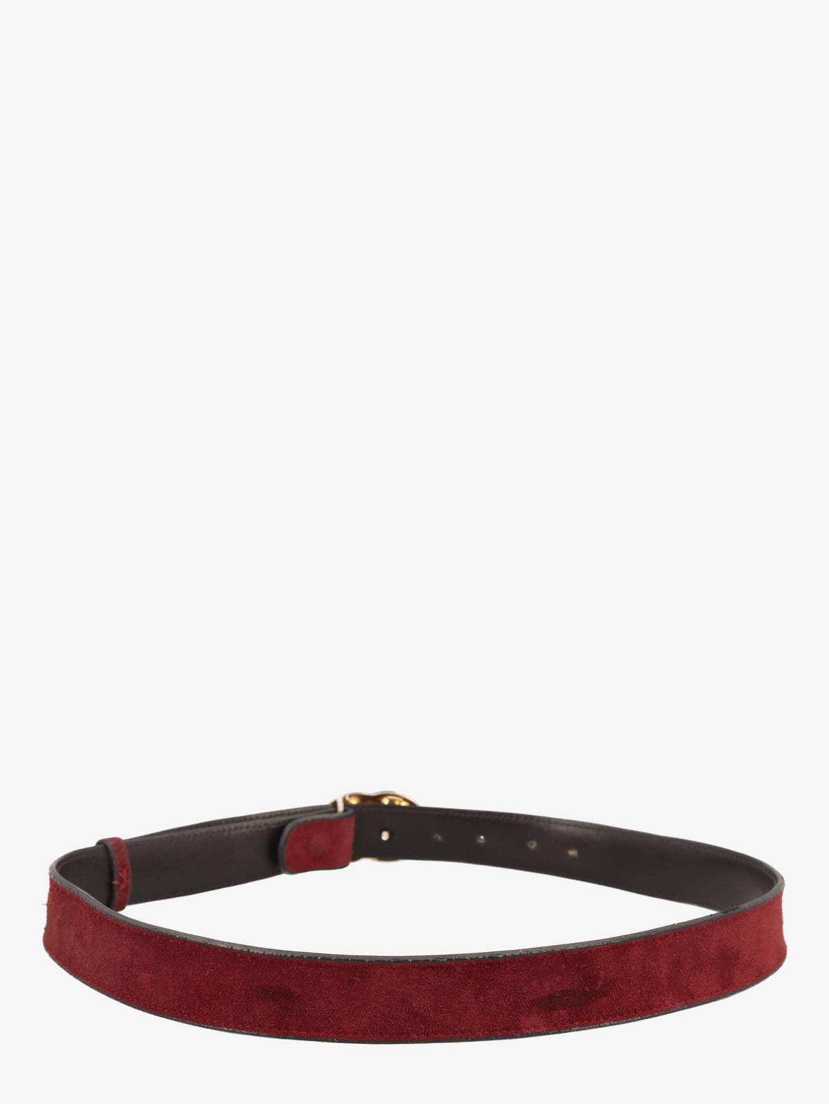 Gucci Burgundy Suede Buckle Belt