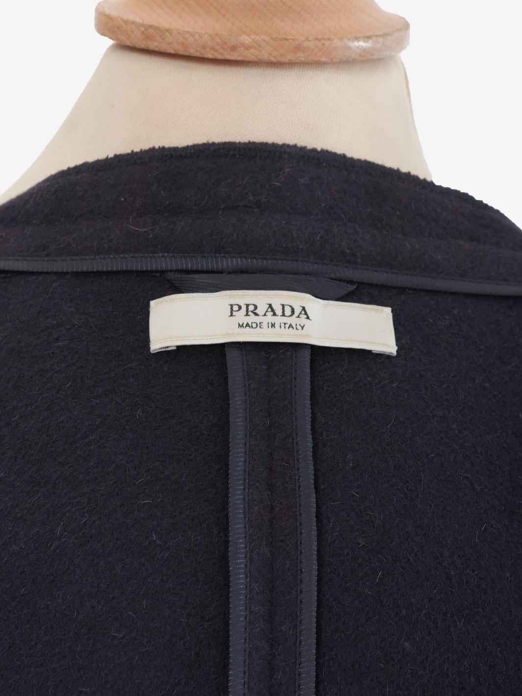 Prada single-breasted plaid outerwear