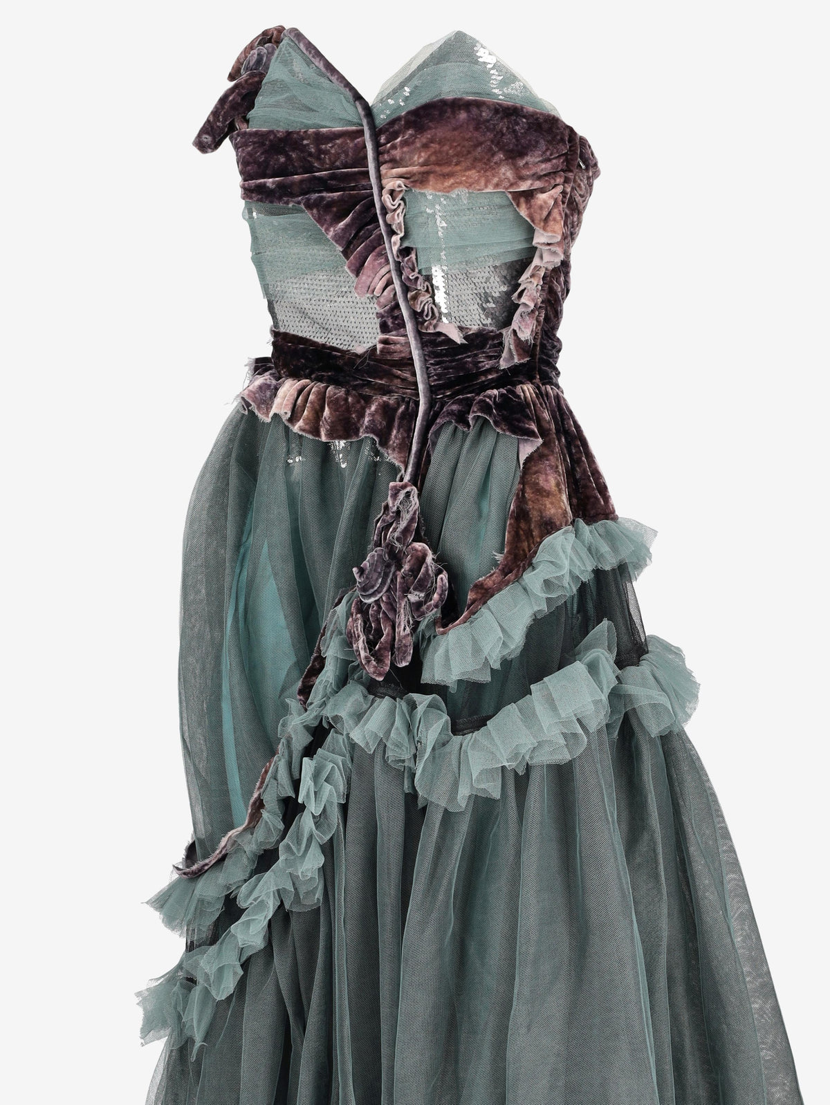 Maison Margiela x Pendleton Ruffled Tulle Midi Dress CVM26.1.13  Margiela 