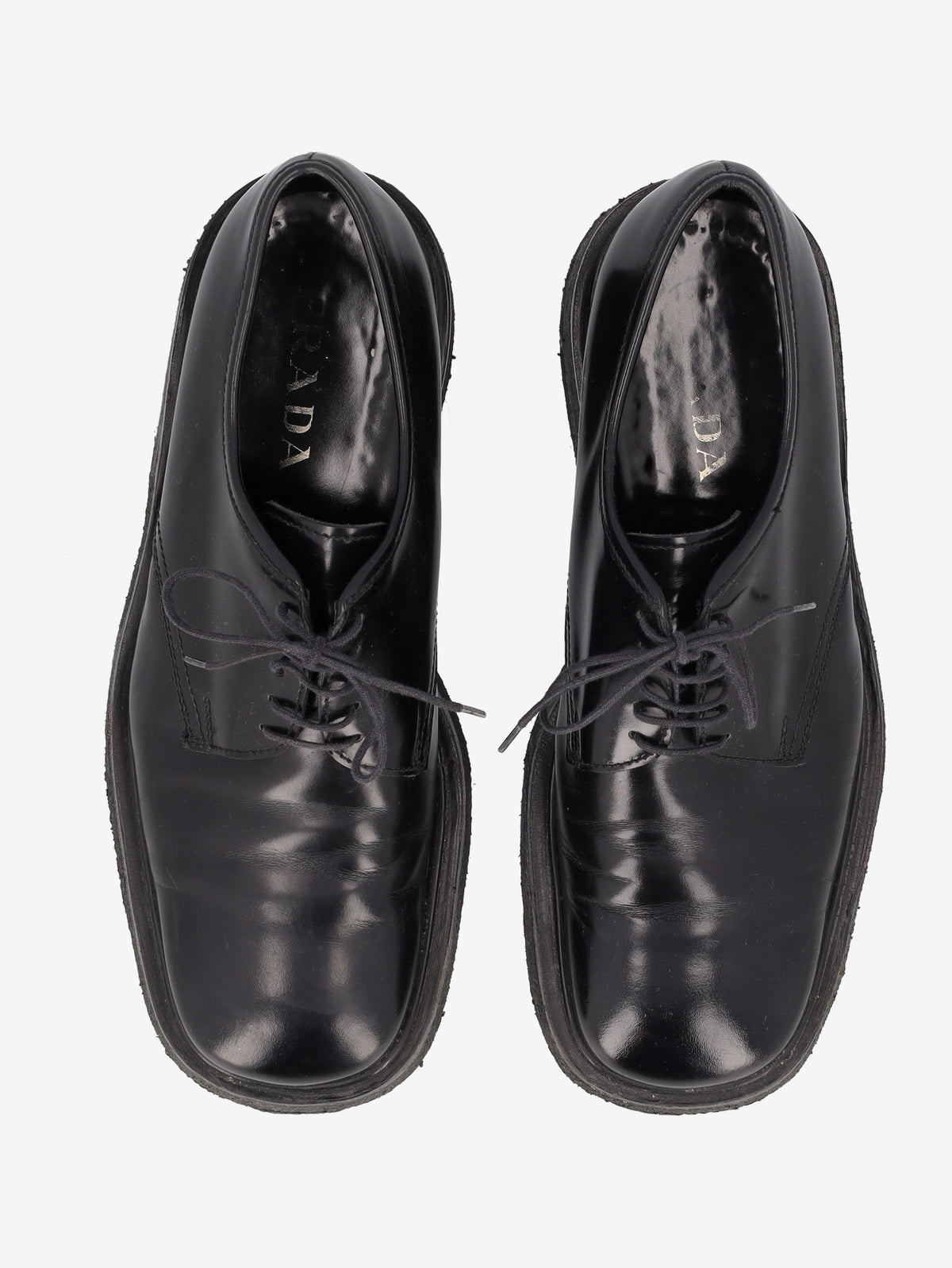 Prada Classic Shoes in Black Leather with Rubber Sole MU260321.44  Prada 