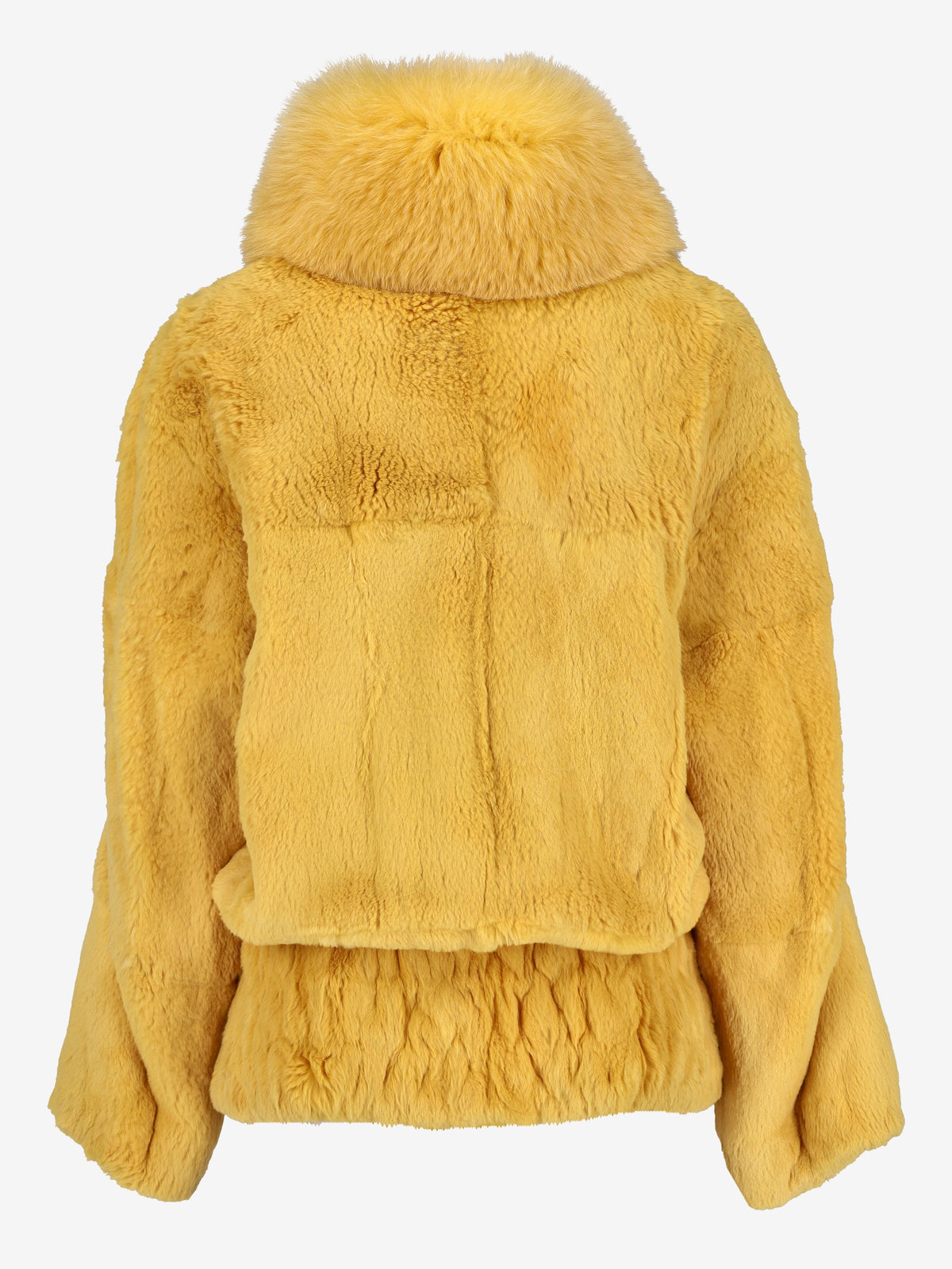 Dolce & Gabbana Yellow Fur Jacket W27526.174  Dolce & Gabbana 