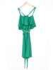 Y2K Alessandro De Benedetti green evening dress with ruffles W22051924  Alessandro De Benedetti 