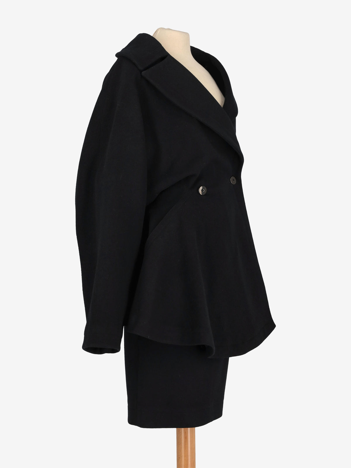 Alaïa Black Wool Coat and Skirt Set WCV100433  Alaïa 