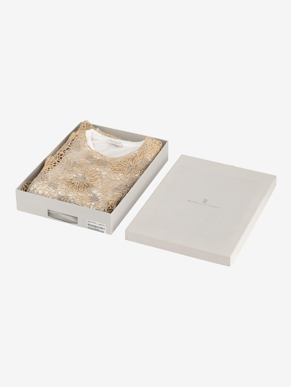 Brunello Cucinelli Woven Flowers Top