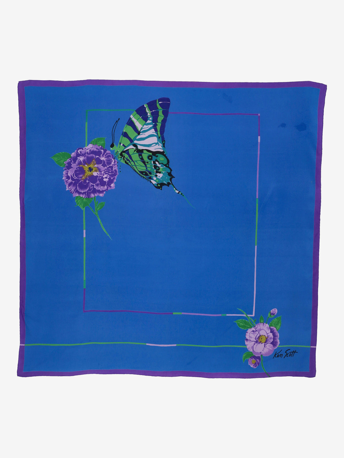 Ken Scott Butterfly Print Silk Scarf W27526.86  Ken Scott 