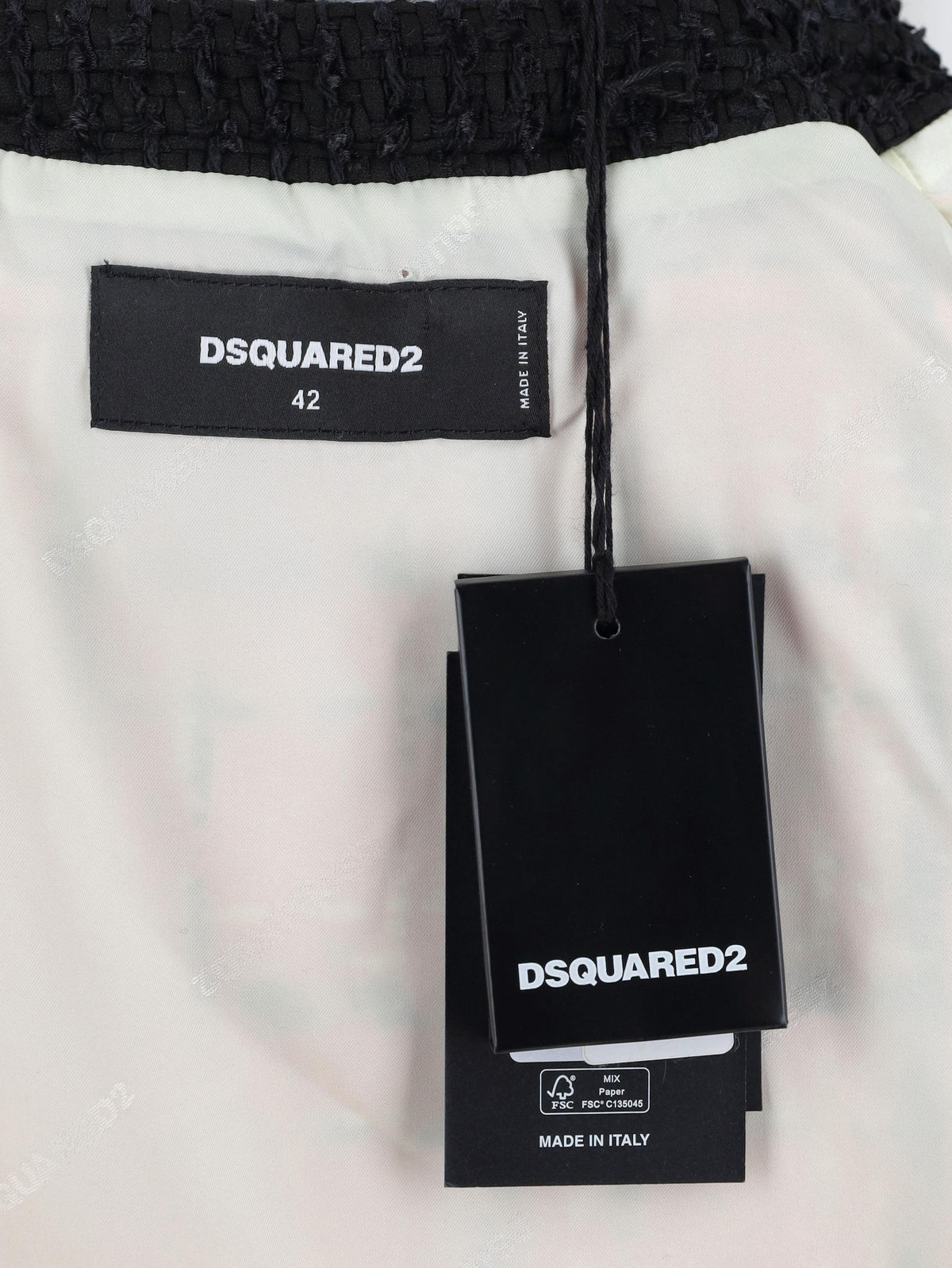Dsquared2 Bouclé Cropped Long-Sleeve Blazer CVM26.23.29  Dsquared² 