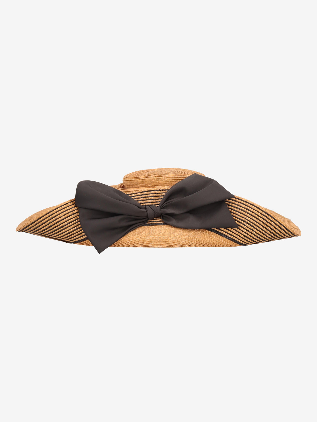 Vintage Big Straw Hat with Statement Bow W27526.152  Vintage 