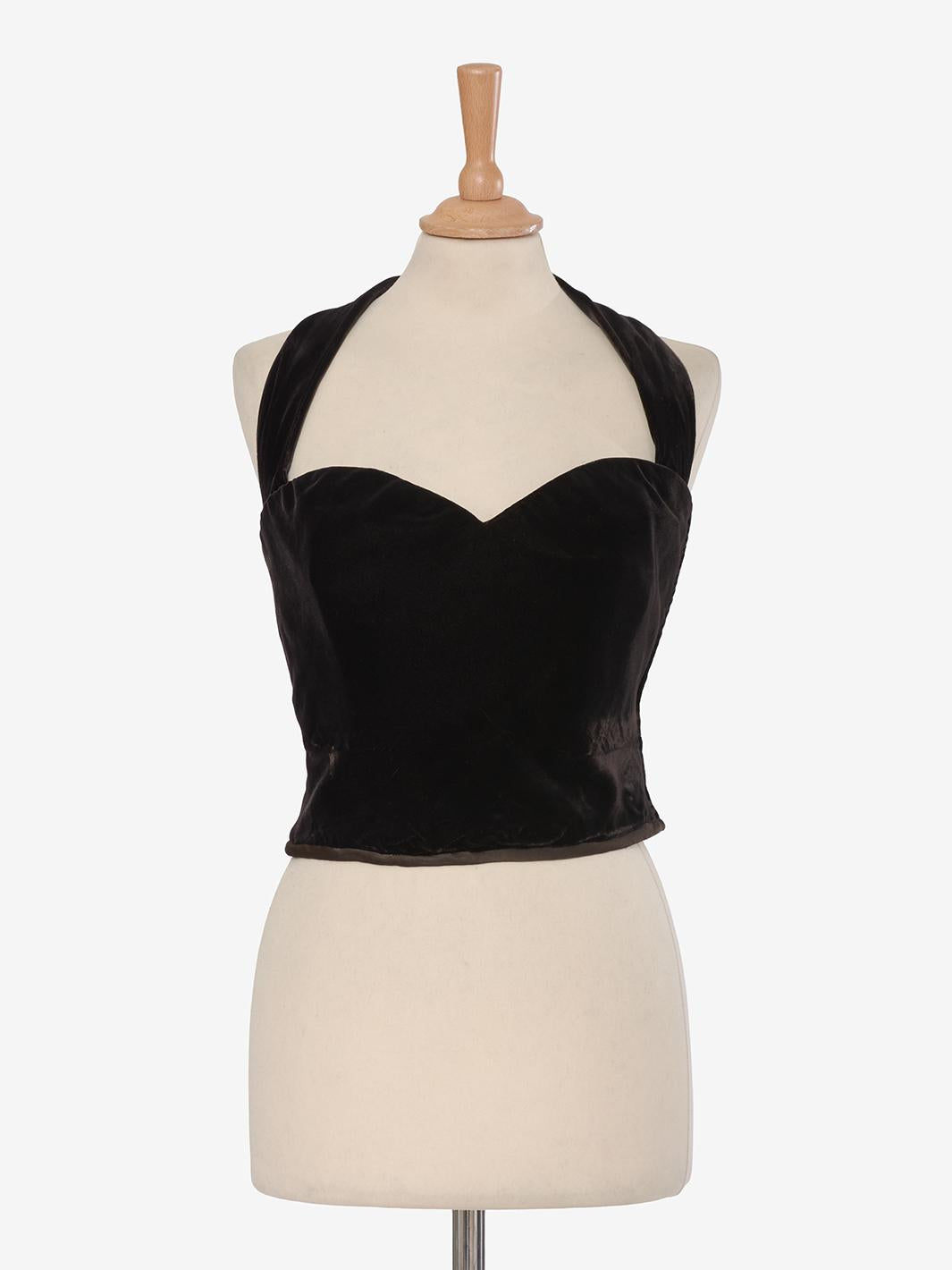 Juanita Sabbadini Brown velvet top