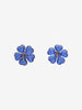 Vintage Plastic Flower Earrings with Heart-Shaped Petals W13426.12  Vintage 
