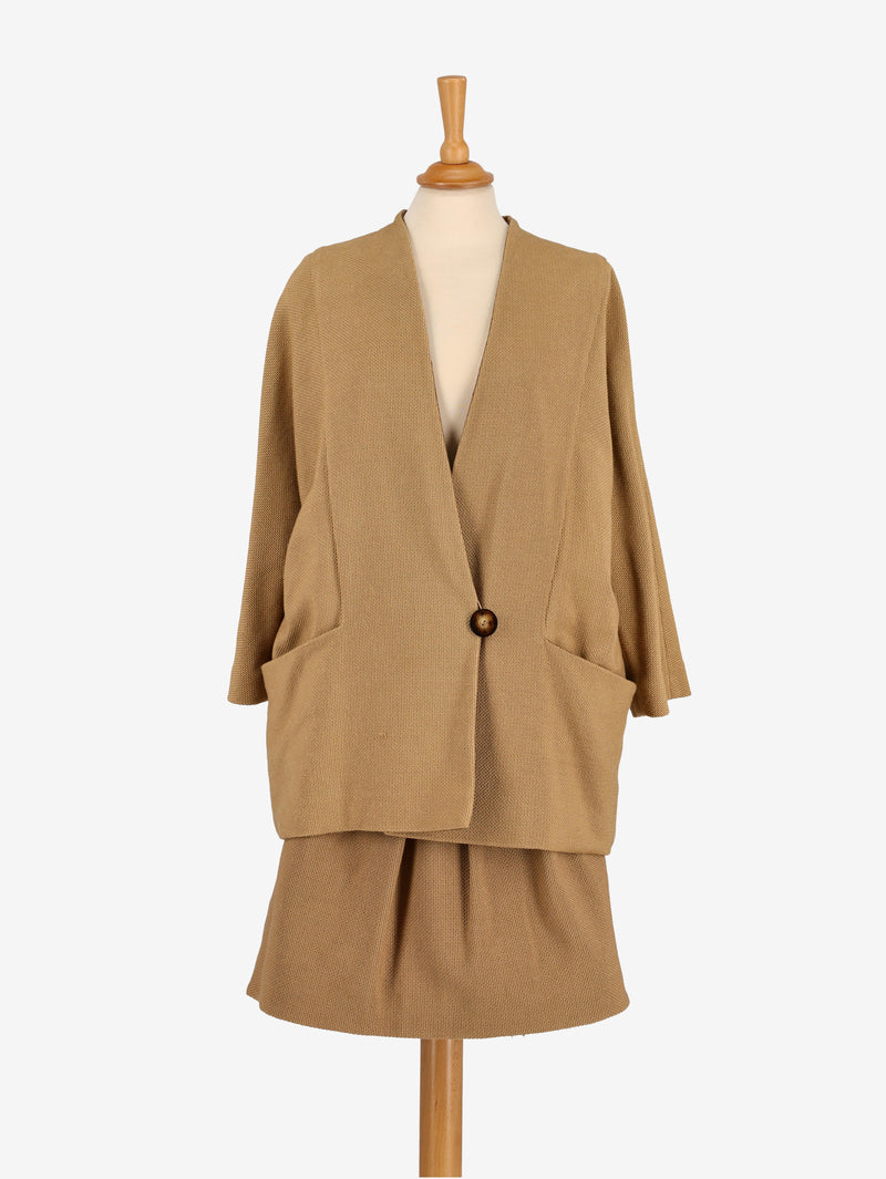 Agnona Beige Cotton Suit WCV241010121  Agnona 